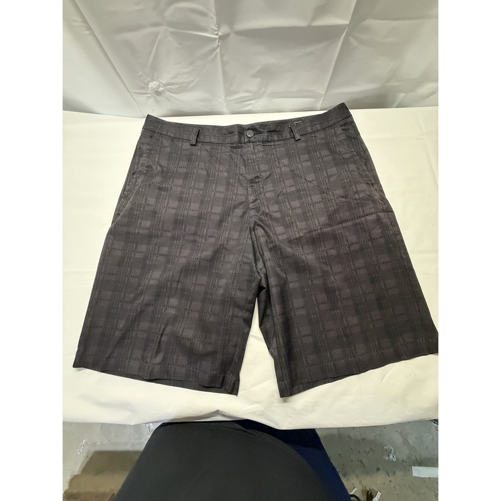 adidas Men's Climalite Performance Golf Shorts Black‎ Plaid Size 38